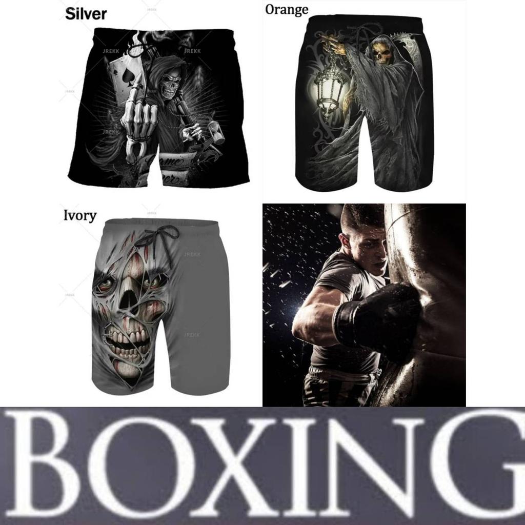Skull Ghost Skeleton Horror Dark Boxing Shorts Pants 3D Print Training Unisex Men Women Quick Dry Fitness Gym Sport Workout Casual Streetwear