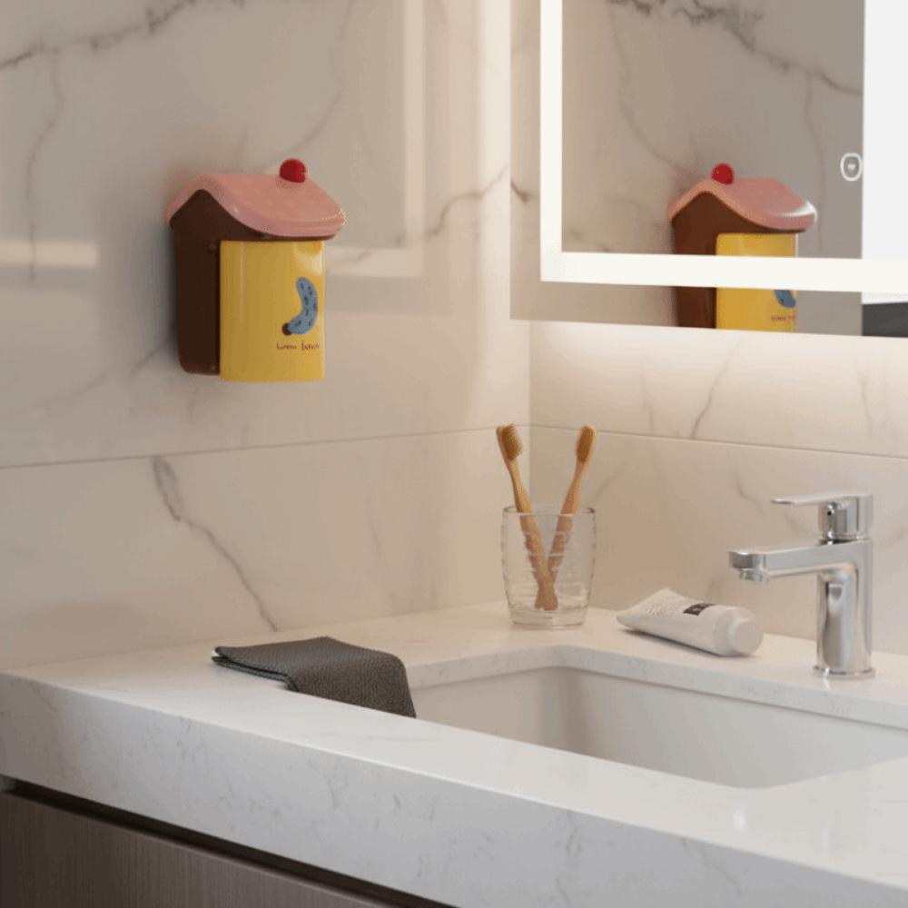 Magnetic Toothbrush Cup Holder Plastic Inverted Drain Holder Toothbrush Storage Rack  Hotel