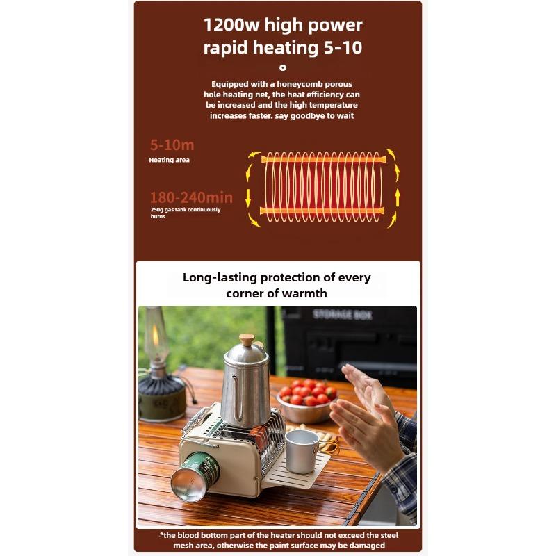 Outdoor Mini Heating Stove Camping Gas Stove Fishing Camping Heater Outdoor Portable Car 2024 Winter Camping Outdoor Supplies