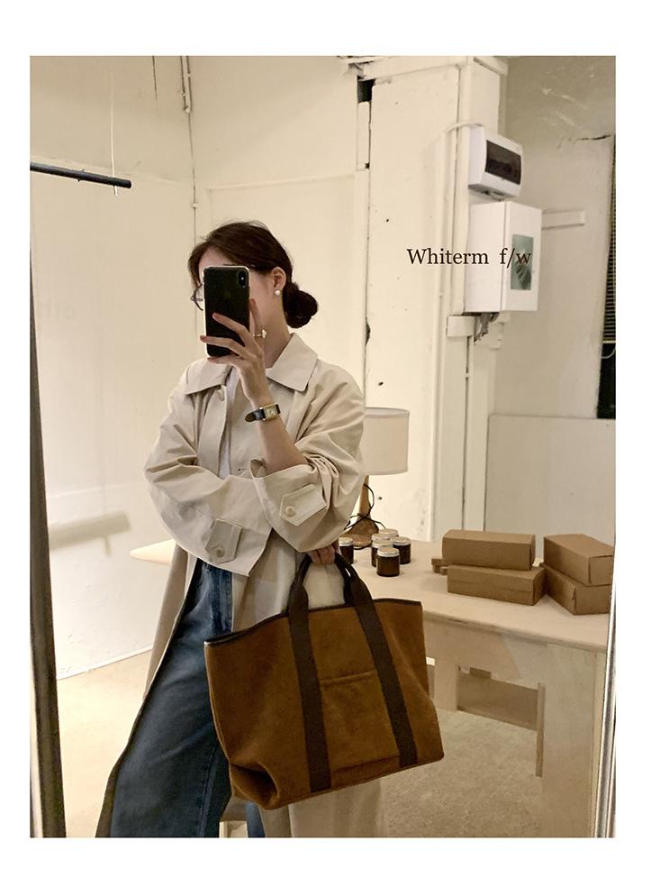 Dámska kabelka v retro štýle z kórejskej semišovej kože - Módna taška s veľkou kapacitou (2024) od Rourouchen