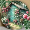 Vintage Floral Metal Wall Art Sign Rustic Home Decor Garden Shed HD Print