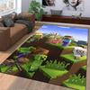 Minecraft Style Carpet with Characters, Animals, and Adventure Design Suitable for Use As an Anti-slip for Living Room Bedroom Sofas