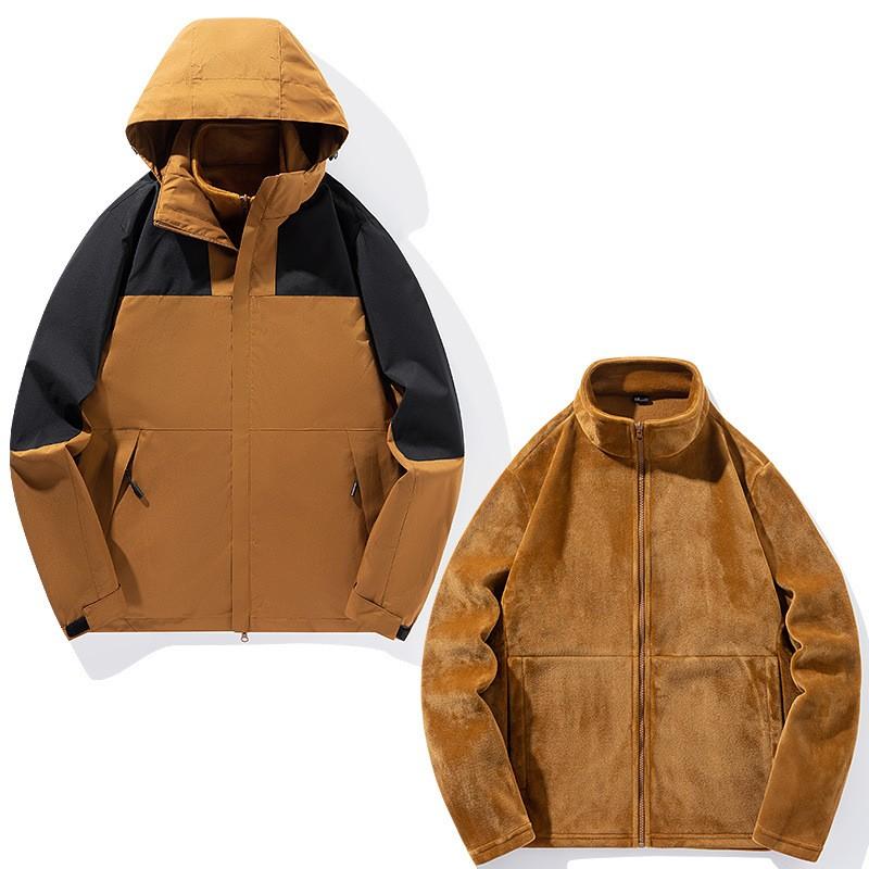 

Осенне-зимняя уличная съемная внутренняя куртка из жесткого материала 3-в-1, флисовая двухкомпонентная альпинистская одежда для мужчин и женщин