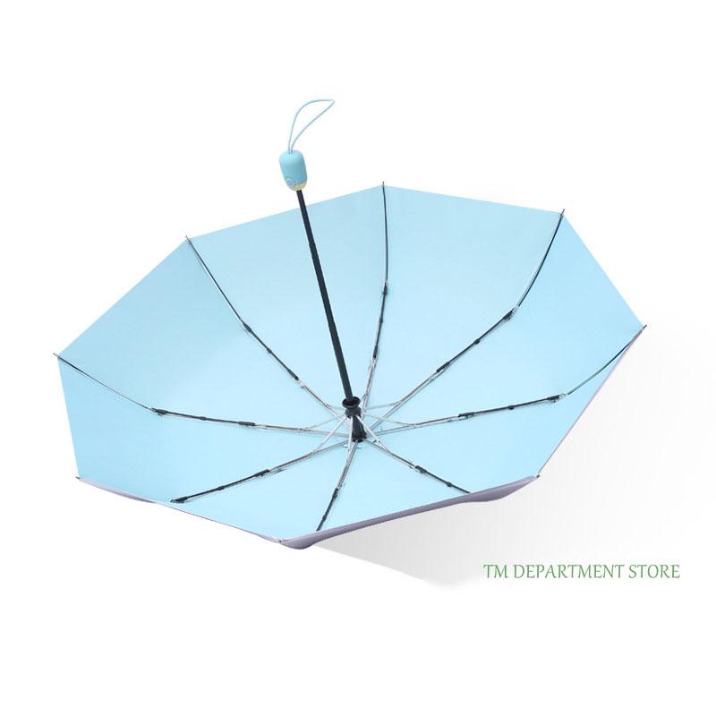 Multi-Color Windproof Umbrella for Men and Women, Titanium Silver, Travel Rain Sun, Fully Automatic, 3 Folding, UV, 8 Ribs