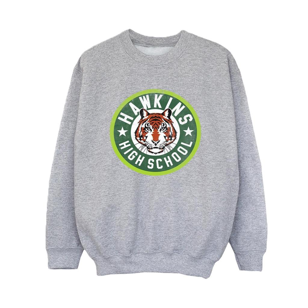 Netflix Boys Stranger Things Hawkins Tiger Circle Sweatshirt