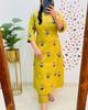 Indian Women Designer Kurta Pant Cord Set Bollywood Top Tunic Pure Cotton Kurti
