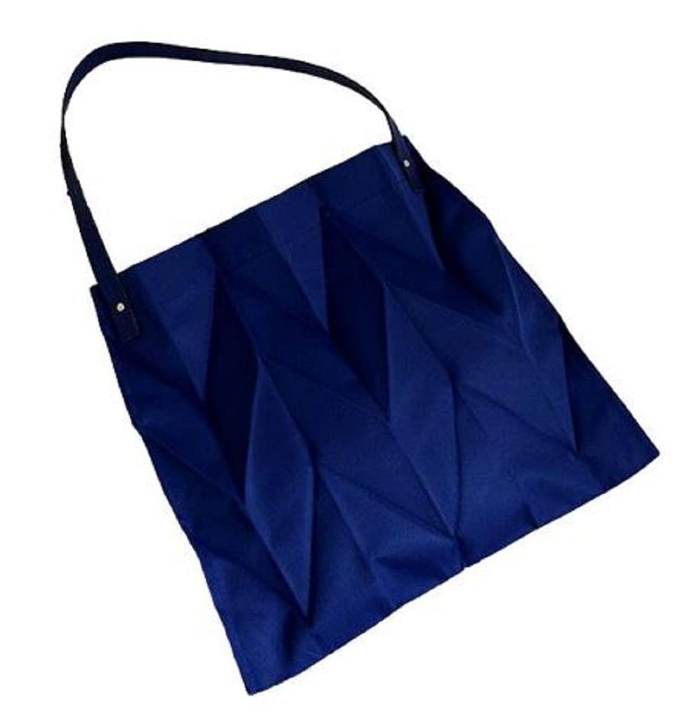 Maison De TAO Pleated Foldable Lightweight Eco Bag for Travel (Blue)