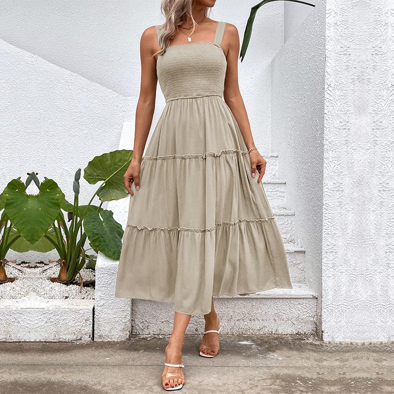 Spliced Skirt Summer Women'S European And American Hits Sleeveless Dresses