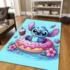 1pc Stitch Pattern Area Rug Soft Flannel Floor Mat for Living Room,Office,Bedroom and Carpet,Sofa Coffee Table Floor Mat