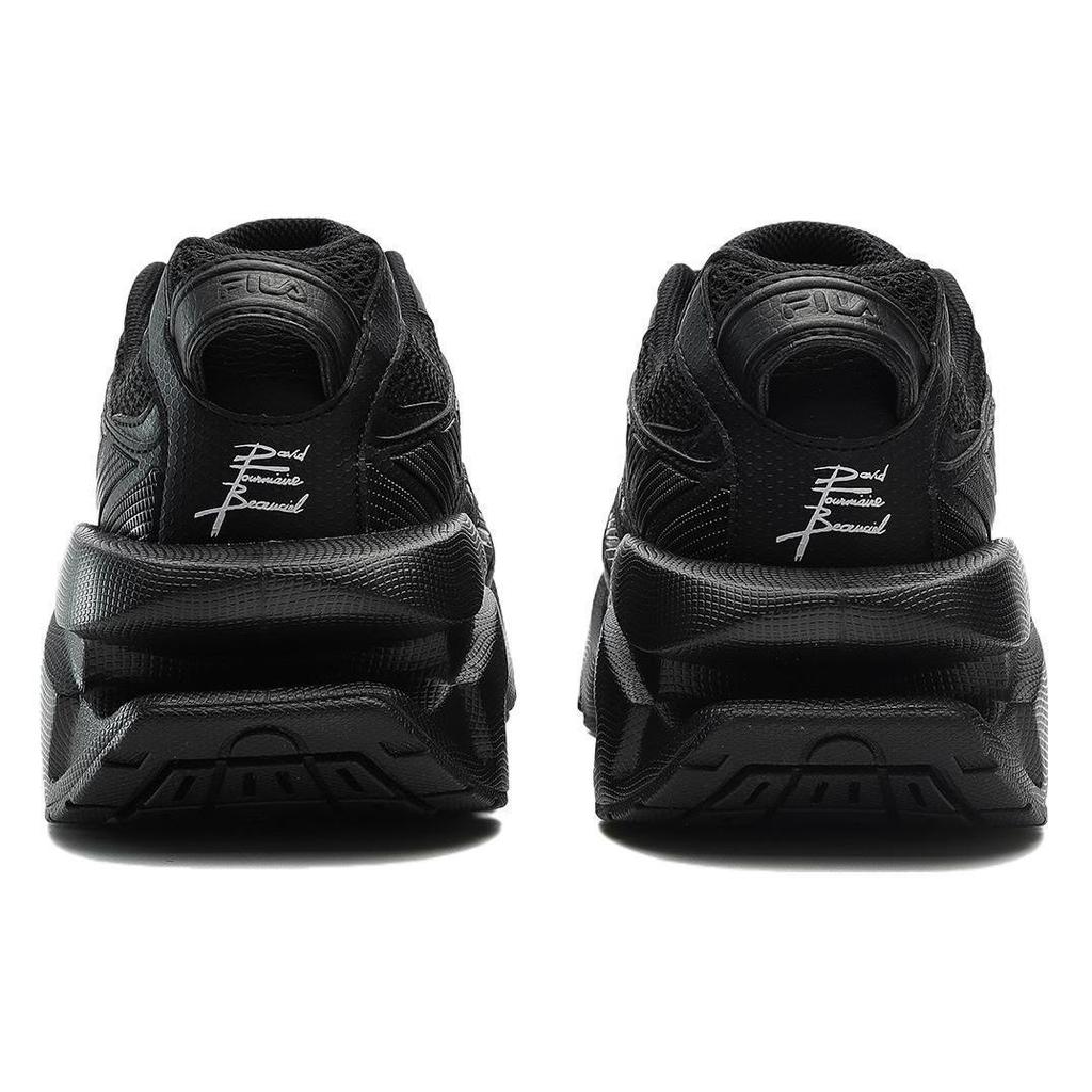Fila Space Fabric Synthetic Leather Casual Versatile Thick Sole Shock Absorbing Wear Resistant Breathable Low Top Dad Shoes Men Sneaker F12M324103FBK