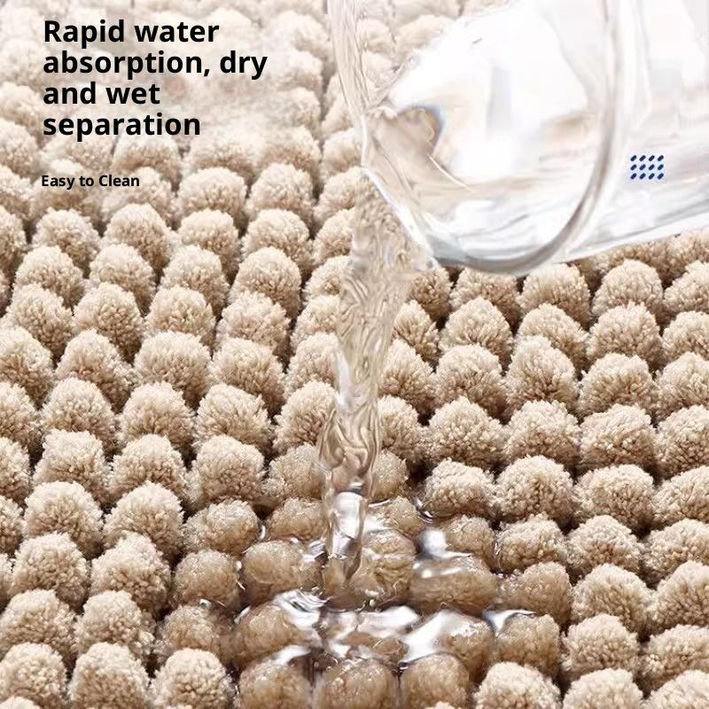Special Short Hair Floor Mat Toilet Bathroom Floor Mat Dirt Resistant Door Mat Fixed Soft Absorbent Non-Slip Carpet