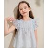 Kids' Soft Blue Floral Top & Pants Set