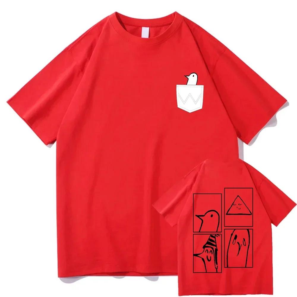 Summer Men's Oyasumi Punpun Printed T-shirt Japanese Anime 100% Pure Cotton Short-sleeved Casual Top