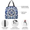 Antique Classic Lisbon Blue Azulejo Tile Floral Pattern Insulated Lunch Bag for Kids School Cooler Thermal Food Box TotePortable