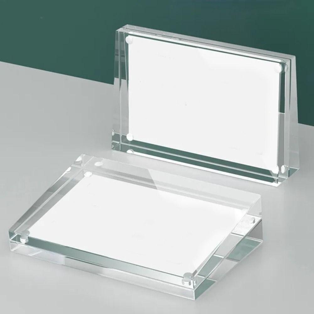 Acrylic Picture Frame Clear Sign Holder Stylish Card Tags  Home Decor