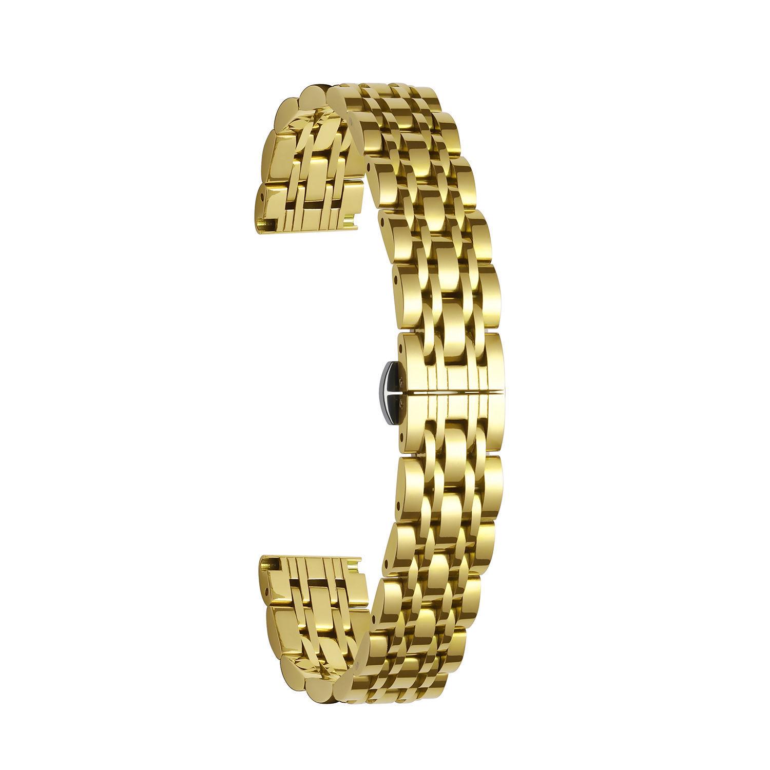 

Міцний браслет для годинника з нержавіючої сталі з застібкою-метеликом - Підходить для металевих годинників з семиланковою конструкцією 20mm Width (7 Bead)