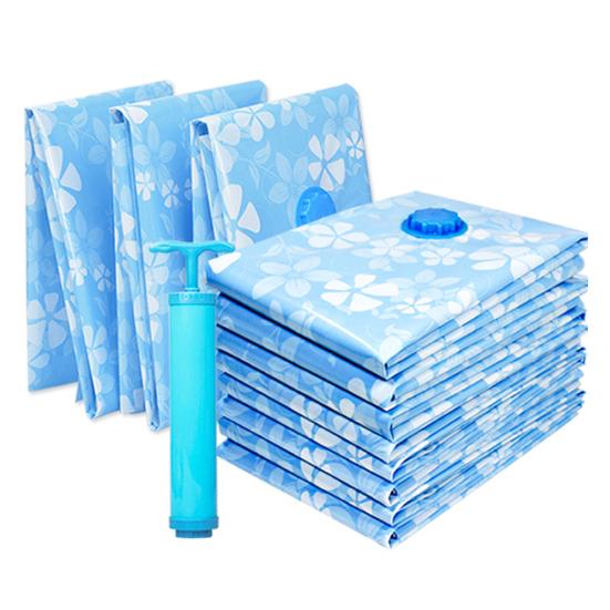 11Pcs Vacuum Storage Bag Reusable Hand Pump Compressed Clothes Pillow Organizer