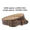 Carved PU Leather Belt Alloy Pin Buckle Decorative Belt Fashion Adjustable Belt  Daily Outfit