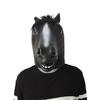 [ShuaWdk] Lustige Pferdemaske Realistischer Tierkopf für Halloween-Kostüme. Gummi-Cosplay-Requisiten für Kostümpartys und Geburtstage (Schwarzer Pferdekopf)