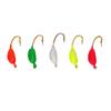 Kit 50 Pezzi Jig da Pesca su Ghiaccio Colorati Amo a Testa in Giù Esca da Pesca con Ardiglione per Pesca su Ghiaccio Invernale
