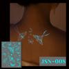 Ruikalong Waterproof Luminous Henna Butterfly Tattoo Stickers for Face and Arm
