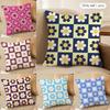 Retro Geometry Floral Cushion Cover Soft Plush Fabric DoubleSided Printed Cushion Covers for All Seasons Modern HomeDecor Gift