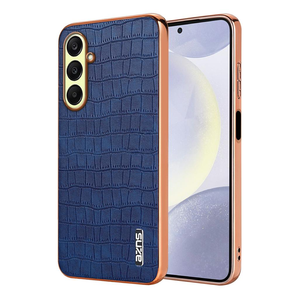 AZNS For Samsung Galaxy A17 5G Case Electroplating Crocodile Texture PU+TPU Phone Cover