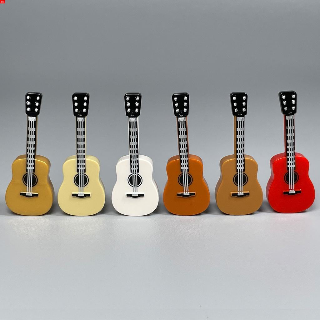 Non-Toxic Moc Bricks Suona Horn Music Score Singer Saxophone Bass Figure Musical Instruments Educatinal Building Blocks Kids Children Toys