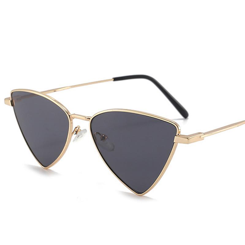 Fashion Metal Triangle Sunglasses Hip Hop Cyberpunk Stylish Irregular Small Frame Sun glasses Women Travel Cool Eyewear