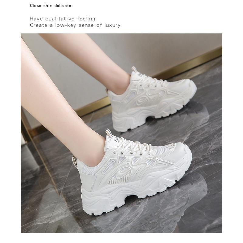 Black Internet Celebrity Thick Soled Fashionable Student Sports Shoes Casual Women's Shoes Spring