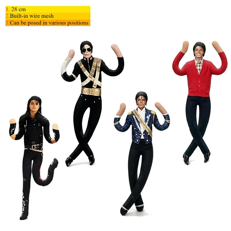 Anime Michael Jackson Cosplay Prop Pop Knuffel Gevulde Figuur Poppen Kamer Decoratie Abstract Gewricht Beweeglijkheid Props Cadeau 28cm