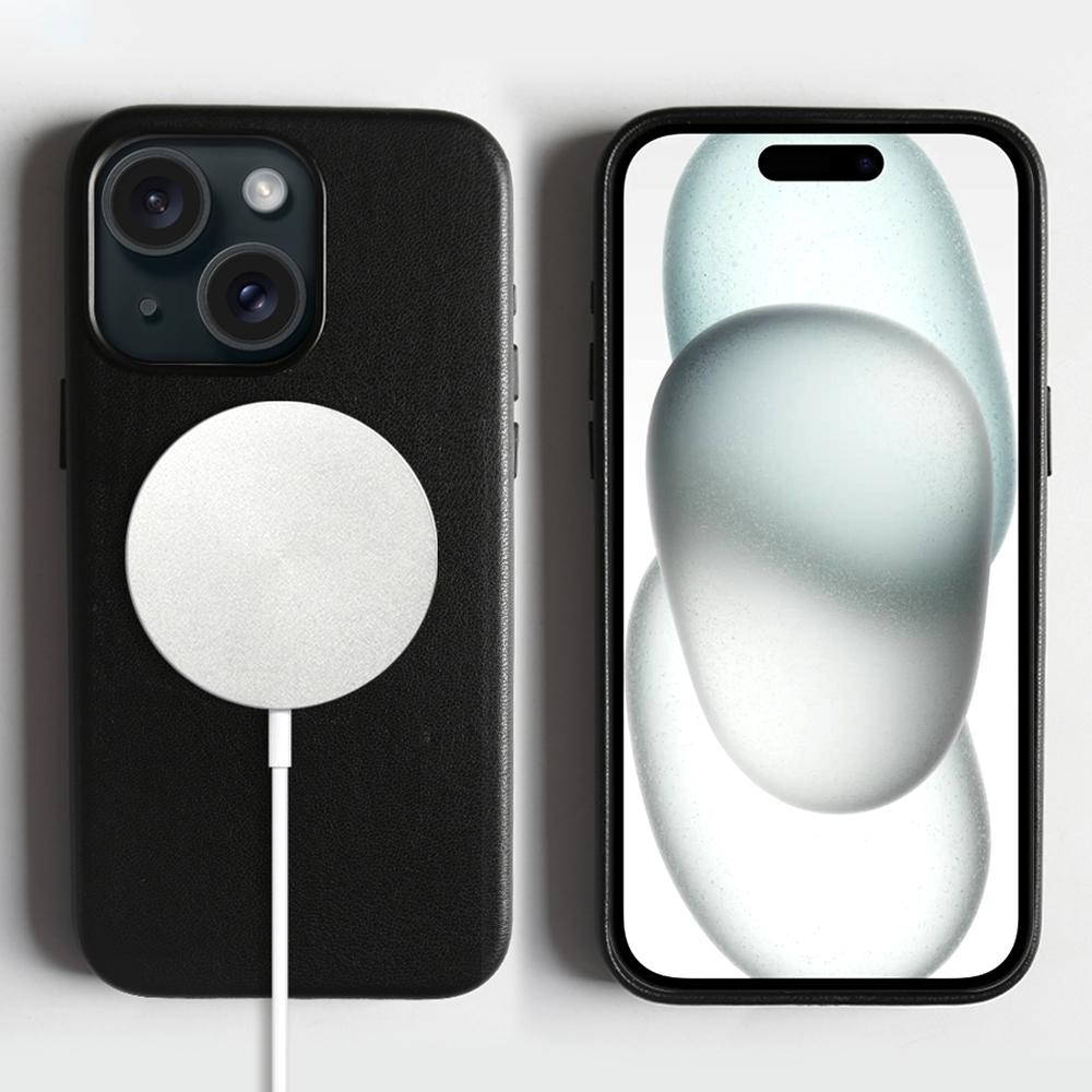 

Магнитный чехол для iPhone 15 Экологичный чехол для телефона из RPET Сертифицирован GRS Black