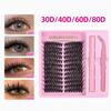 Lightweight Cluster Lash Kit 30D 40D 50D 60D Natural Eyelash Extensions Segmented Volumizing Lashes for Daily Wear Home Use