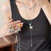 Colorful Star Pendant Necklace for Women - Adjustable, High-End Clavicle Chain