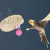 With Hook Bird Chewing Toy Woven Cage Hanging Toy Parrot Teething Toys  For Birdcage Parakeet
