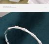 999 Sterling Silver Open Bamboo Joint Bracelet: Polished & Matte, Young Style, Solid Silver, Women's Thin Design.