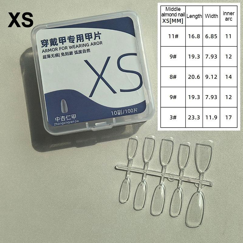 

100Pcs Short Almond Frosted Clear Fake Nails Perfect For Nail Design And Salon Extensions Perfect For Dating And Everyday Wear