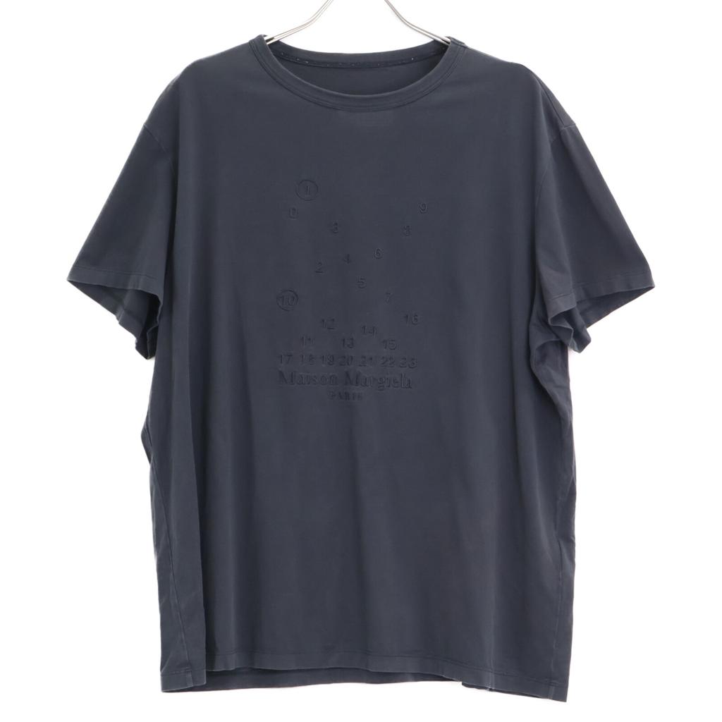 Maison Margiela 23Stainless Steel S50GC0684 Calendar Graphic Logo T-Shirt Tops XL grayUsed
