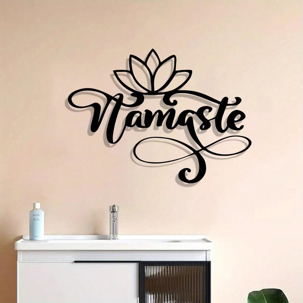 Lotus Prayer Metal Wall Decor for Home Gym Yoga Meditation Christmas