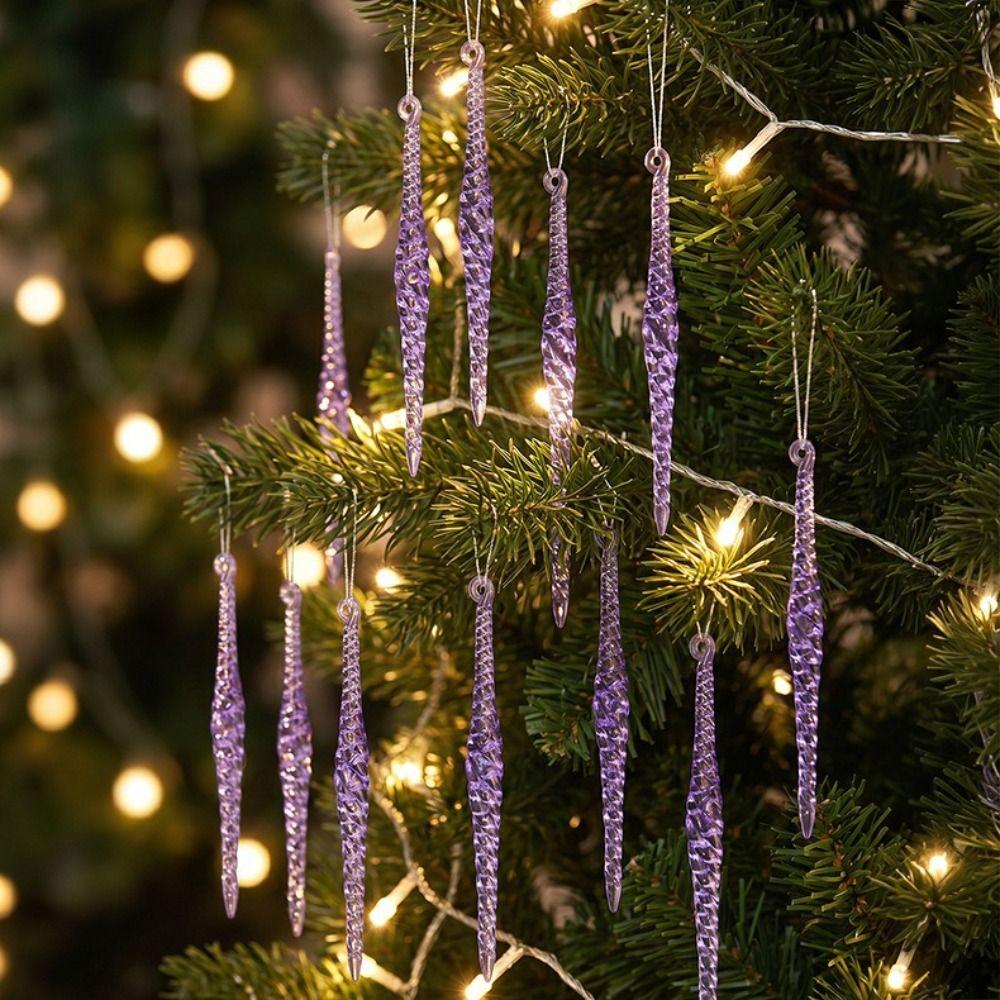 Transparent Christmas Tree Pendants Hanging Icicle Decorations Wedding & Outdoor Decor