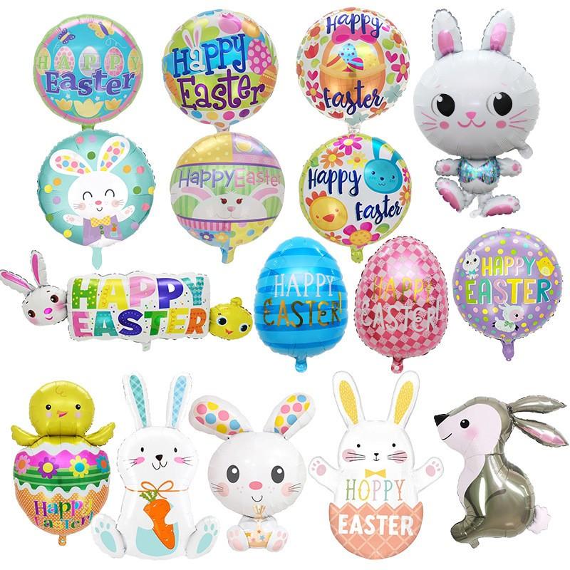 1/5Pcs Easter Balloon Party Supplies Cute Bunny Easter Balloons Spring Themed Easter Bunny Birthday Party Decoration