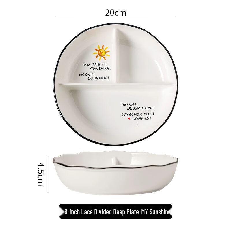 Тарелка для диетического контроля питания Nierxin 211 с тремя отделениями