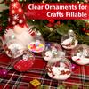 2 ks 6/8/10cm Prázdná Vánoční stromek Závěsná Dekorace Kulatá Koule Průhledná Otevřená Plastová Čirá Ozdoba Děti DIY Party Potřeby
