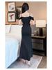 Sexy Backless Evening Gown: Slimming Long Nightclub Dress for Women
