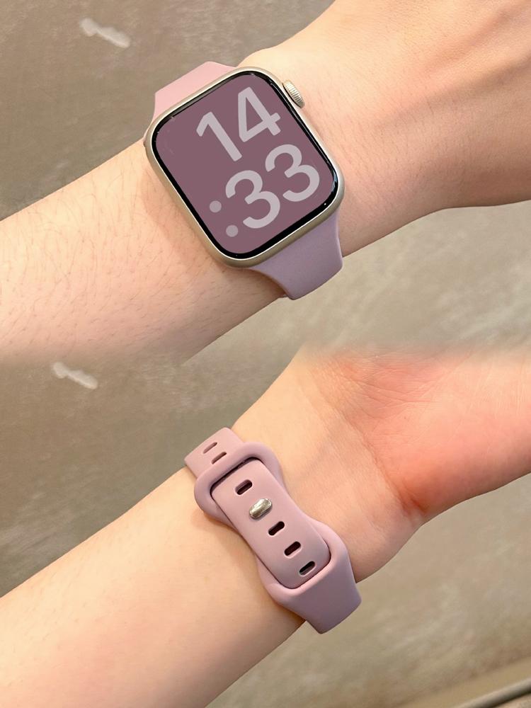 Slim Silicone Strap For Apple Watch Band 45mm 44mm 40mm 41 42-38mm sport bracelet iwatch series 8 7 se 3 4 5 6 9 10 ultra 2 49mm