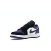 Air Jordan 1 Low GS Court Purple Kids Sneakers White Black 553560-125
