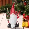 Santa Claus Statue Christmas Resin Craft Home Decoration Gnome Holding Christmas Tree Ornaments Garden Microlandscape Decor
