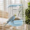 Plastic Bird Feeder Weather-Resistant Large Capacity Hummingbird Feeder Pull-Out Drawer Dustproof Shake-Resistant Feeder Garden