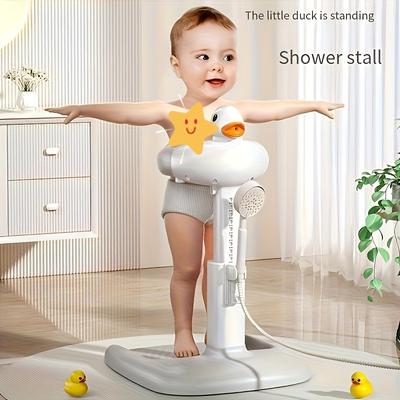 Tavolo da Bagno per Bambini in Piedi Pieghevole Regolabile Stand da Bagno in Spugna per Bambini Casa Antiscivolo Rastrelliera da Doccia per Bambini