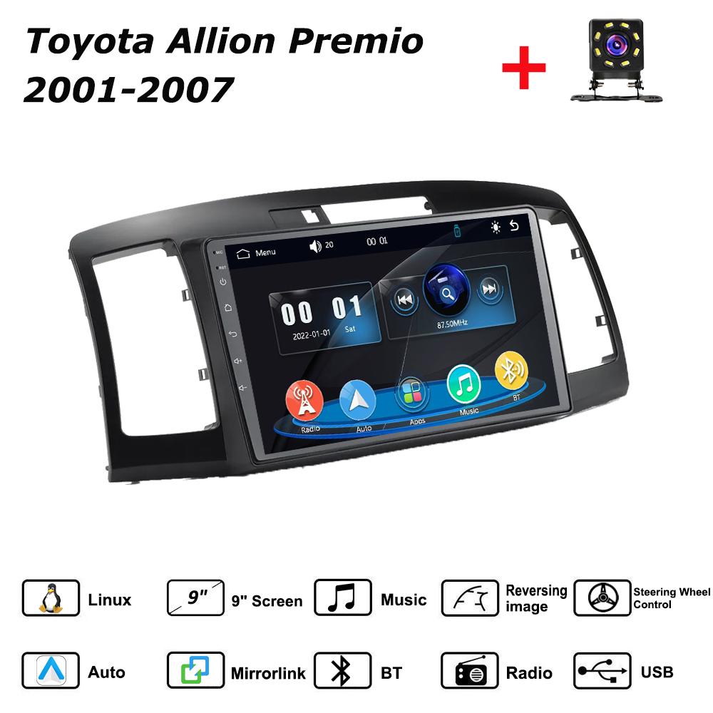 

Car Radio Multimedia MP5 Player Head Unit Stereo BT For Toyota Allion Premio 2001-2007 чёрный